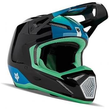 Casco de Cross Fox Racing V1 Ballast Negro-Azul para Niño