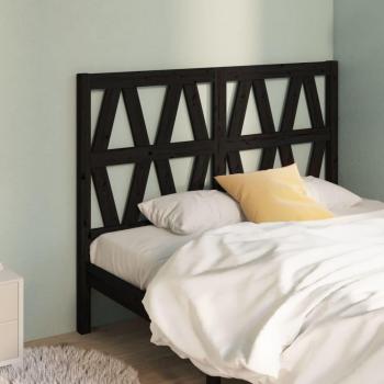 Cabecero para cama de madera maciza de pino negro 166x4x100 cm