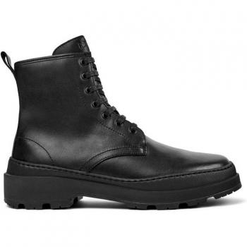 Camper Brutus Trek Black Polished Leather Men's Ankle Boots