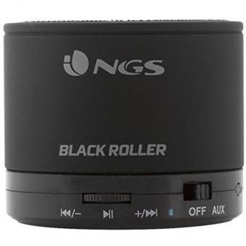 NGS Roller - Altavoz Bluetooth portátil, color negro