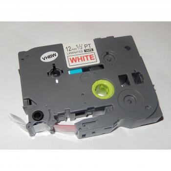 vhbw casete cartucho de cinta 12mm blanco para Brother P-Touch 2710, 2730, 2730VP, 300, 300B, 300SP, 310, 310B, 320, 330 por TZ-232, TZE-232