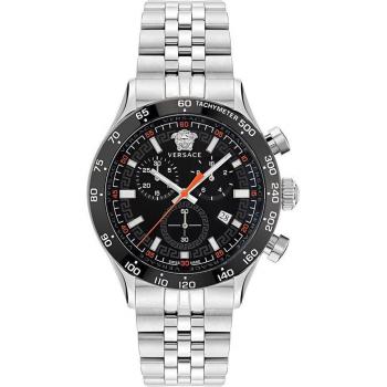 Versace Men's Hellenyium Silver Chronograph Watch