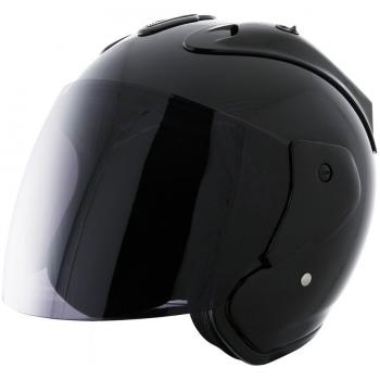 Stormer casco jet Sun Evo talla negro barnizado, talla XL