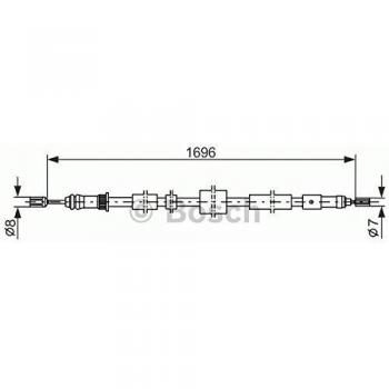 Cable de freno de mano BOSCH 1 987 477 431 para Peugeot 306 (3/5 puertas, Berlina, Break)