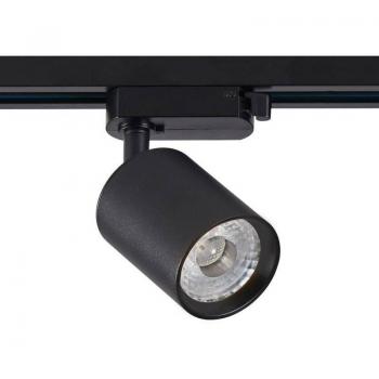 Foco carril LEDBOX 10W 5-CCT regulable para iluminación comercial en carril de color negro con temperatura de color ajustable 3000-4000-6000K