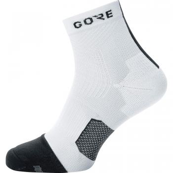 Gore Running Wear GORE Wear, Calcetines medios transpirables, Unisex, GORE R7 Mid Socks, Talla: 41-43, Color Blanco/Negro, 100228
