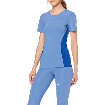 Nike W NP Srf SPT SS Top Camiseta, Mujer, Storm/Indigo Force/Cyber, XS