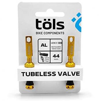 Válvula Tubeless Töls Aluminio Presta 44 mm oro