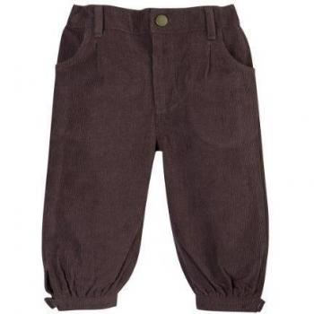 Cotton People organic - Pantalones para niña marrón de 100% algodón, talla: 74