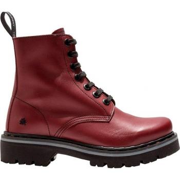 Botines unisex de piel con cierre de cordones Art 1166 NAPA BURDEOS / MARINA para Hombre/Mujer color Burdeos