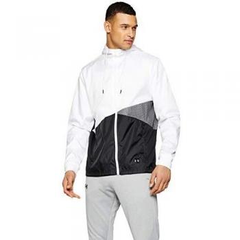 Under Armour Unstoppable Windbreaker Parte Superior del Calentamiento, Hombre, Blanco