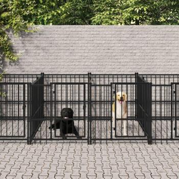 Jaula para perros de acero al aire libre 9,38 m²