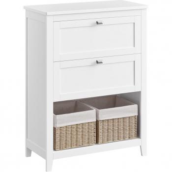 Mueble de baño 30x60x80 cm Blanco Nube con 2 cajones, divisores regulables y 2 cestas incluidas