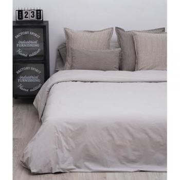 Funda Nórdica SISOMDOS de Algodón Lavado Beige 200 Hilos - Suave, Sin Encogimientos, Antialérgica, Incluye Perfume, Cama 105 cm