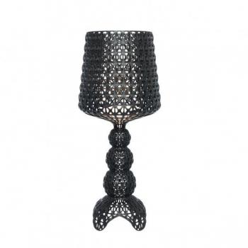 Lámpara de mesa LED Mini Kabuki, negra, altura 70 cm, con dimmer y diseño de Ferruccio Laviani