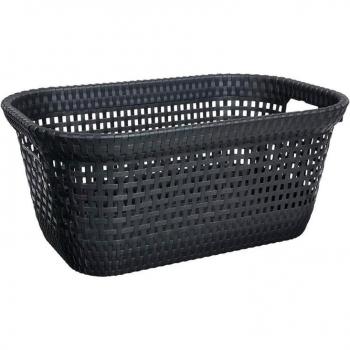 Cesto de la Ropa de Ratán con Capacidad de 45 Litros y Diseño Elegante