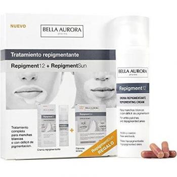Bella Aurora Crema Repigmentante 75 ml + REGALO 30 Cápsulas Solares | Repigment12 + RepigmentSUN GRATIS | Producto Cosmético para Manchas Blancas Vitíligo | Para la Piel, Rostro y Cuerpo