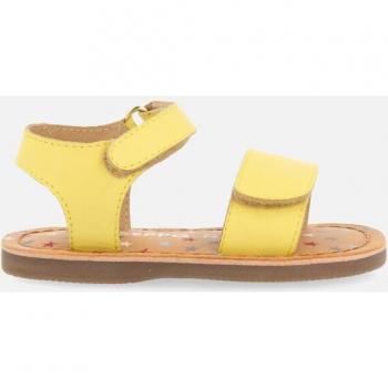 Sandalias Amarillas de Piel con Print Fantasía para Bebé - Colección SS24