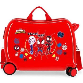 Maleta Infantil Correpasillos Spidey and Friends Rojo con 2 Ruedas Multidireccionales 38x50 cm