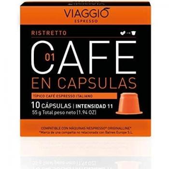 VIAGGIO ESPRESSO - 60 Cápsulas de Café Compatibles con Máquinas Nespresso - RISTRETTO