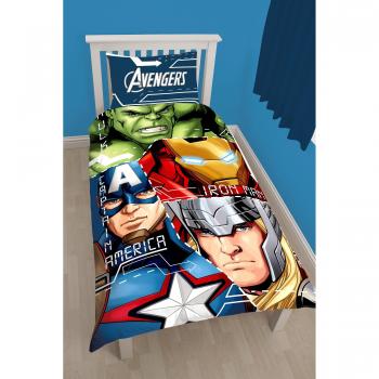 Marvel Edredón Individual Avengers «Tech» - Diseño con Estampado Grande