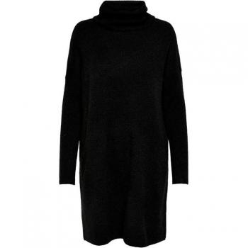 Vestido Only Jana Manga Larga Color Marrón y Negro para Mujer, Tejido de Lana