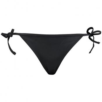 Braguita de bikini Puma Swim con lazo lateral para mujer, color negro, talla XS