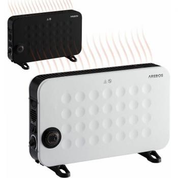 Convector Eléctrico Bajo Consumo 2000W - 3 Niveles de Potencia - Temporizador 24 Horas - Arebos