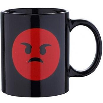 Emoticonworld Q2151 Mug, Porcelana, Triste-Negro, 12 x 12 x 10 cm
