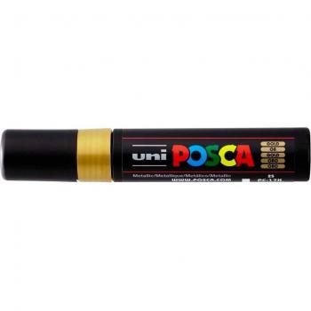 Uni Posca PC-17K Marcador de Punta Extra Ancha, Color Oro