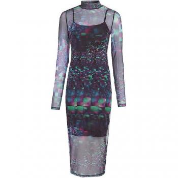 Calvin Klein Jeans - Vestido largo de mujer multiestampado