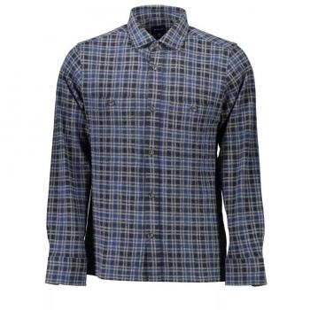Gant Blue Cotton Shirt - XL, Casual Shirts, male, Blue, Size: XL Elegant Blue Cotton Shirt
