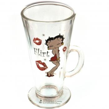 Betty Boop Latte Glass Tall Mug - 'Flirt'