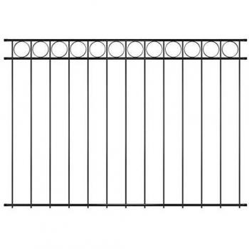 vidaXL Paneles de Valla Acero Cercado Postes Exterior Fincas Terrenos Jardín Terraza Barreras de Protección Seguridad Recinto Puerta 1,96x1,5 m Negro