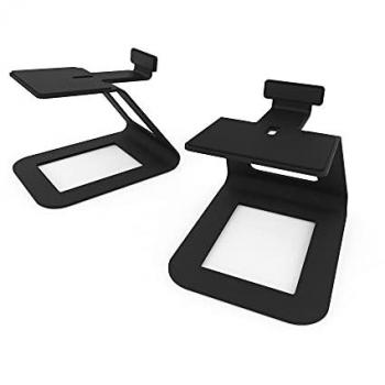 Kanto SE6 Large Black Elevated Desktop Speaker Stands