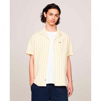 Camisa Tommy Jeans de lino de manga corta