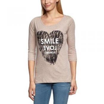 Boss Orange Tomila - Camiseta de manga larga para mujer, talla 38, color beige
