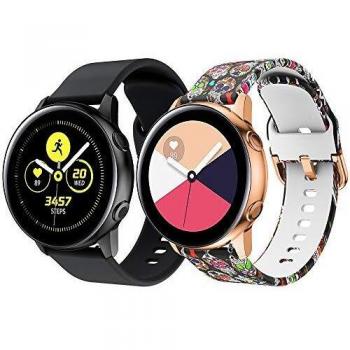 Supore Correa Galaxy Watch Active 40mm, Correas de Silicona de 20 mm con Liberación Rápida para Active 2 / Gear S2 Classic/Gear Sport/Huawei Watch 2 / Vivoactive 3