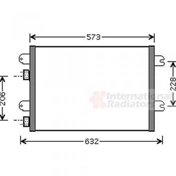 Condensador de aire acondicionado VAN WEZEL 43005317 para RENAULT con conexión lateral sin secador