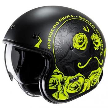 Casco Jet HJC V31 Desto MC3HSF Negro Amarillo Alta Visibilidad Talla XS