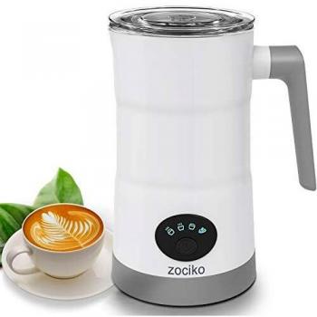 zociko Espumador de Leche, Vaporizador de Leche Eléctrico, Leche Calentador Automático, Espuma Leche Caliente/Fría Recubrimiento Antiadherente, para Leche, Café, Capuchino, Chocolate Caliente