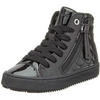 Geox Kalispera Girl Sneakers - Comfortable Black Synthetic Athletic Shoes for Kids