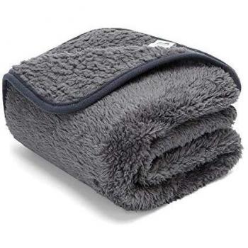 Nobleza Manta Suave de Felpa para Perros Gatos y Otras Mascotas Lavable Color Gris 80 * 80cm