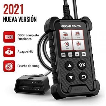 mucar Obd2/Obd Diagnosis, cdl30 Diagnostico Coche apoya español,Maquina Diagnosis Asequible de Nivel de Entrada,Diagnosis Coche multimarca/Sensor de O2 / Sistema EVAP/Prueba de Smog