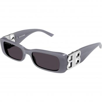 Balenciaga BB0096S Col. 014 Women's Square Grey Sunglasses, Rectangular, Gray Female, Size: 51 MM, UV Protection