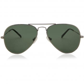SmartBuy Collection Pilot Full Rim Metal and Plastic Men's Prescription Sunglasses - Silver - Size 55