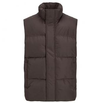Jack & Jones Men's Sleeveless Puffer Vest 'Bradley', Mulch, Size M
