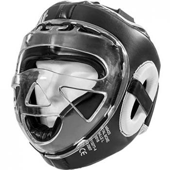 Polycarbonate Face Boxing Helmet with Metal Protection