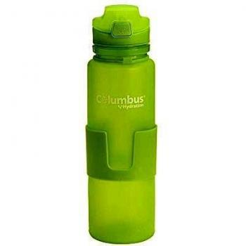 COLUMBUS Aqua 650 ML Green Botella Fitness y Ejercicio, Adultos Unisex, Verde