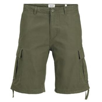 Jack & Jones Cole Barkley Regular Fit Olive Night Cargo Shorts for Men